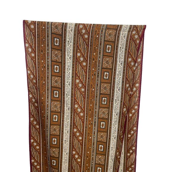 Vintage NWT Echo Silk Scarf Long Rectangular Brown - Picture 3 of 10